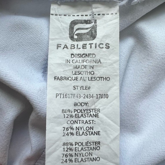 Fabletics Define PowerHold High-Waisted Leggings S Purple Tropical Print - Picture 5 of 7